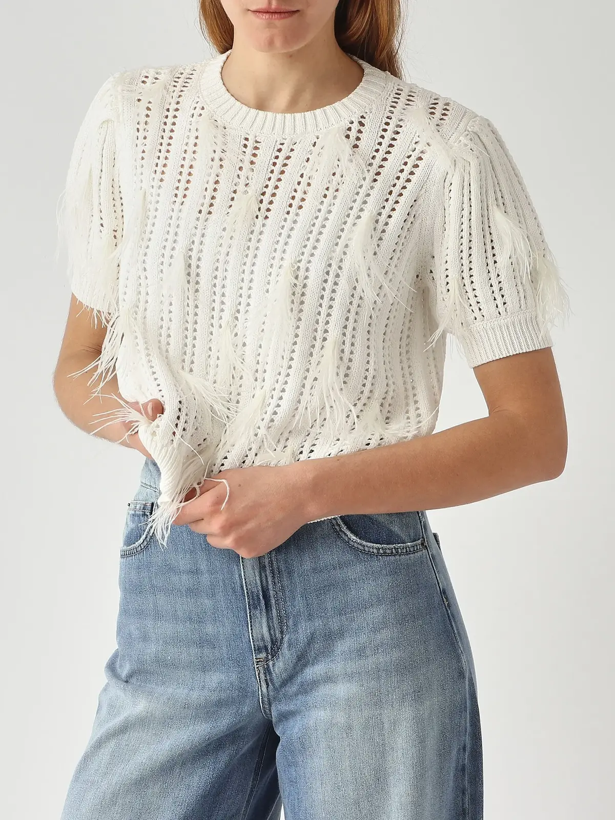 TWINSET,Cotton and viscose sweater  0